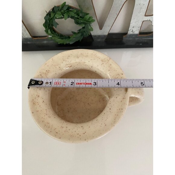 Vintage Stoneware Handled Child' s Camber‎ Pot with Geese Motif - Picture 10 of 16